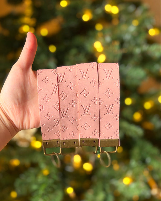 Blush pink wristlet